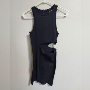 Forever 21 Charcoal Black Ribbed Sleeveless Dress Size S